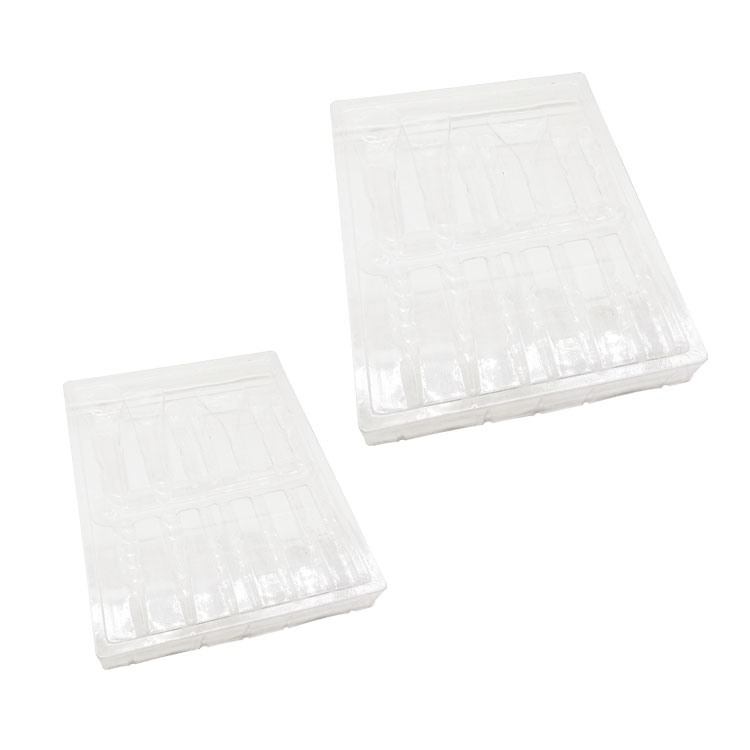 Custom clear plastic cosmetic blister trays packaging