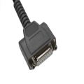 Graues DB15-Kabel mit zwei männlichen und weiblichen Anschlüssen