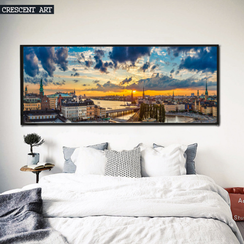 Downtown Skyline Canvas Art Print From Photos
