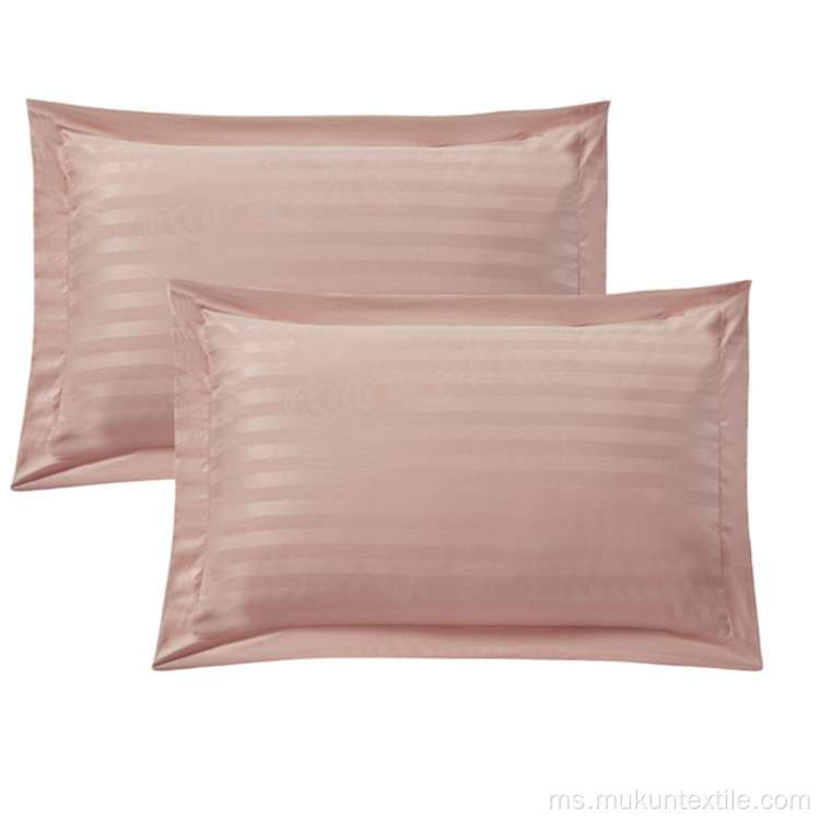 Custom 100% poliester Microfiber Stripe Satin Pillowcase