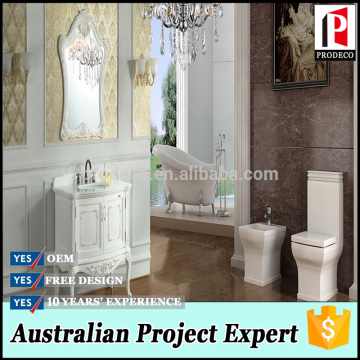 luxury designs modular bathroom vanity set with mirror and bath tub