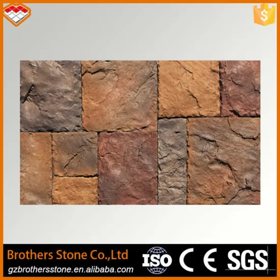Artificial yellow color stone veneer for sale