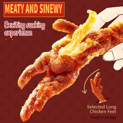 Tiger Skin Chicken Feet - Chinese Specialty, Factory Supply, No Preservatives, Spiced Chicken Feet