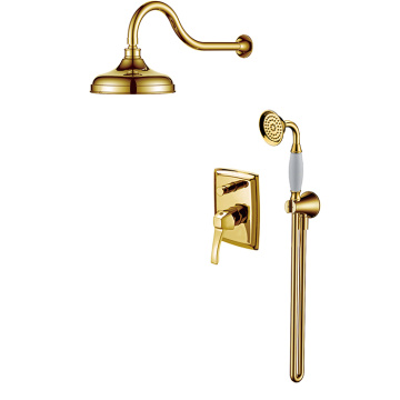 Dual Function Gold Shower System With Handheld