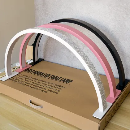 Nail Tech Salon LED Light Nail Lamp with Half Moon Ring Light