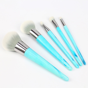 Mermer Blue Simulated Marble Handle Brushes profesionale për grim