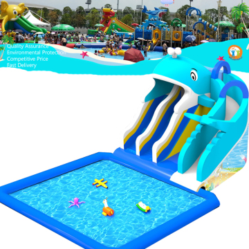 Inflatable Shark Water Slide for Family Parties and Commercial Use