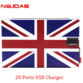 20 puertos Home Desktop USB Fast Charger