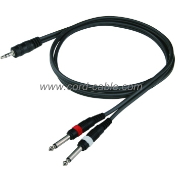 DR Series 3.5mm Stereo Jack to Dual Mono Jack Cable