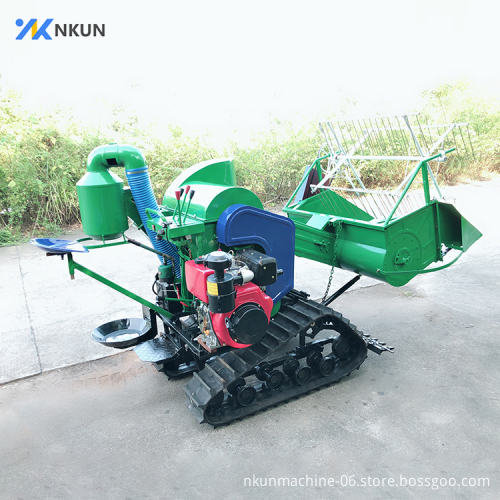 Mini Rice Harvester for Sale: Nkun Track Pad Rice Combine