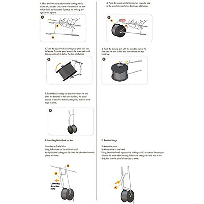 Greenhouse Accessories Tomatoes Trellising RollerHook