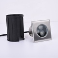 Outdoor lighting recessed 3W stainless steel square