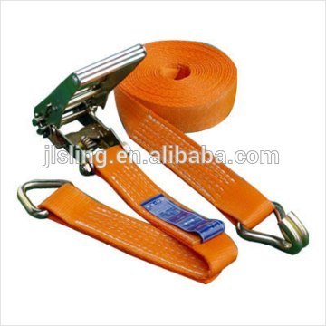 EN 12195-2 Orange Handle Ratchet Strap,Cargo Lashing Belt/