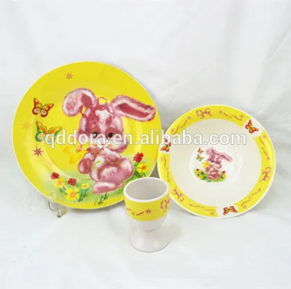 High Quality Children Porcelain Dinner Set Cartonn Design,gift Enfant DinnerwarTableware