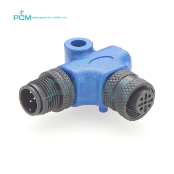 Elbow M12 5 PIN NMEA2000 CONNECTEUR CANBUS: Micro-C mâle à angle féminin L Type pour Devicenet, Profit et Canopen