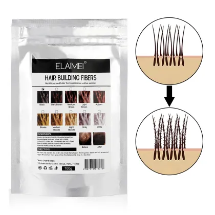 Private Label OEM Bulk Pack Refill Bags: Thickening Powder, Instant Fiber, Regrowth Full Keratin Hair Building Fibers