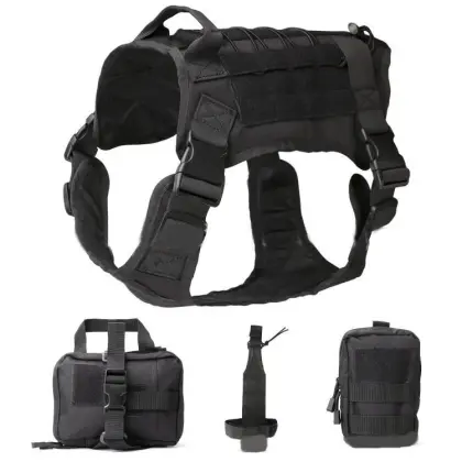 Water-resistant Tactical Pet Vest Sling & Harness Set for Dogs