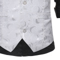 Mens Gentleman White Single Breasted Suit Vest 2018 Fashion Rose Printed Wedding Dress Vest Tuxedo Waistcoat for Business Man