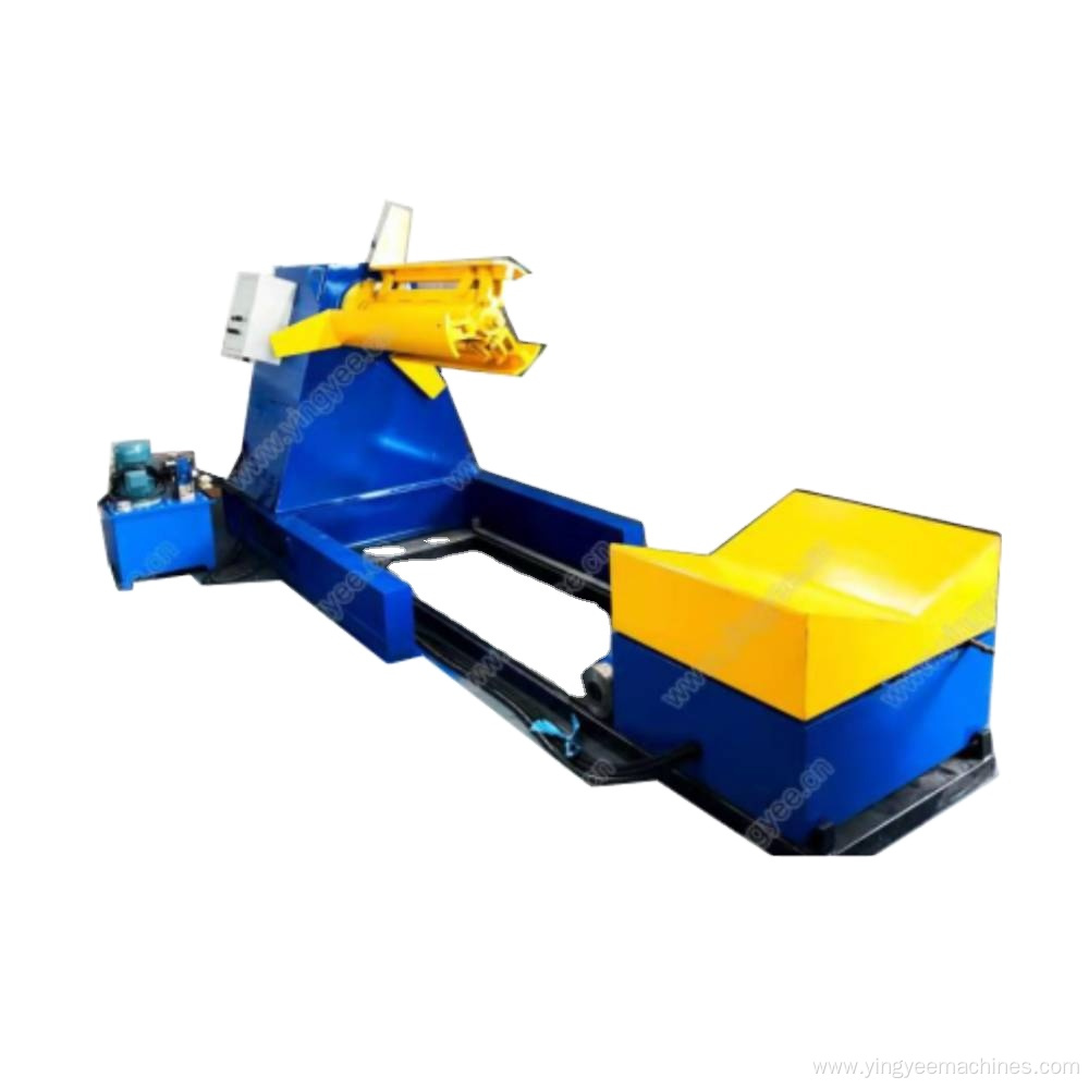 5 tons hydraulic decoiler with feeding car