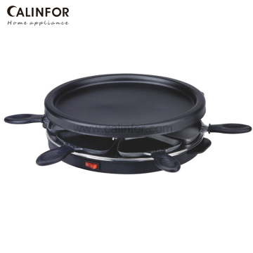 Calinfor Portable Mini Round Electric Raclette Grill