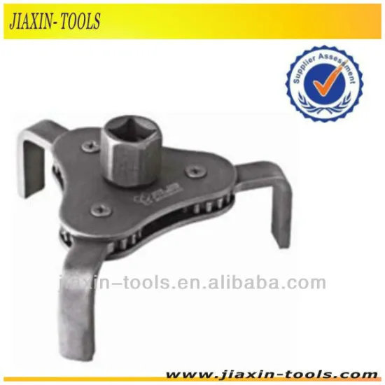 Quality Auto Wrench Tools -1/2" dr. Chrome plated 3 legs adjustable oil filter wrench size 60mm-110mm