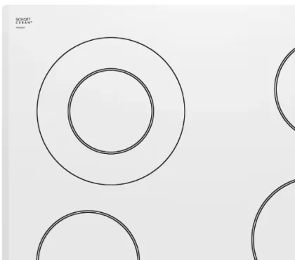 White Glass Electric Hobs Bosch 600mm