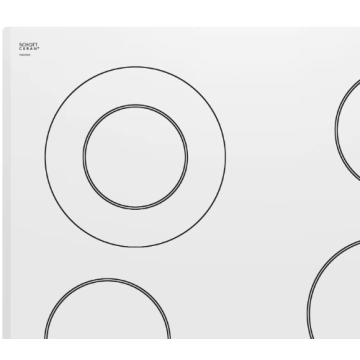 Weiße Glas -Elektroherd Bosch 600 mm