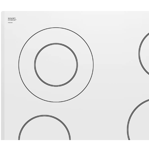 Hobs elétricos de vidro branco Bosch 600mm