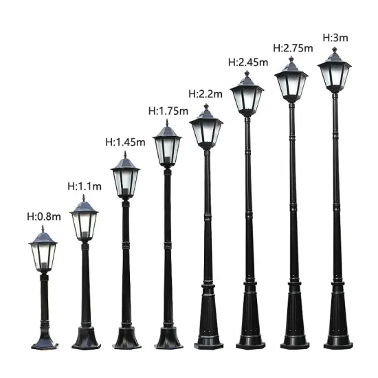 Outdoor Solar-Powered LED Antique Garden Lights for Modern Street Lamps