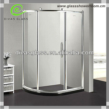 Corner bath shower enclosure