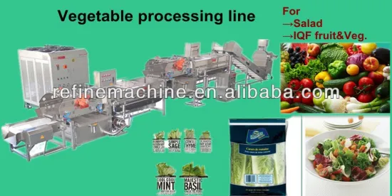 Automatic vegetable processing line/salad/IQF/fruit processing line/strawberry/mango /