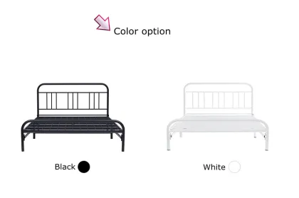 Zero Noise Folding Metal Bed - King, Queen, Single Sizes