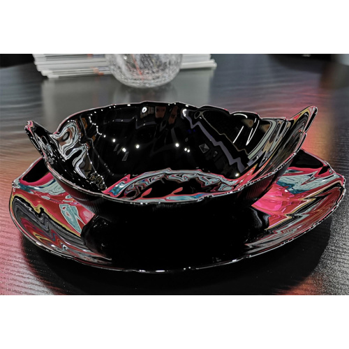 Schwarze Porzellanschale für Restaurant