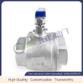 Medium two-piece threaded ball valve