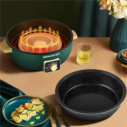 New Electric Frying Pan with Handle - Kitchen Appliances