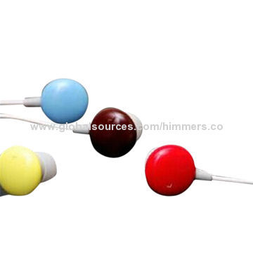Hot sale, promotional, silicone, customized, cute, wired in-ear earphone