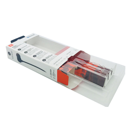 Window coated paper electronics box