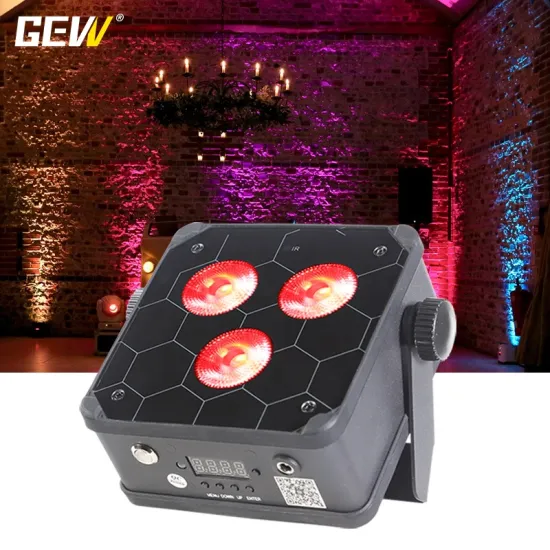 Portable Wireless DMX RGBWA UV Battery-Powered Mini LED Uplight Par Light