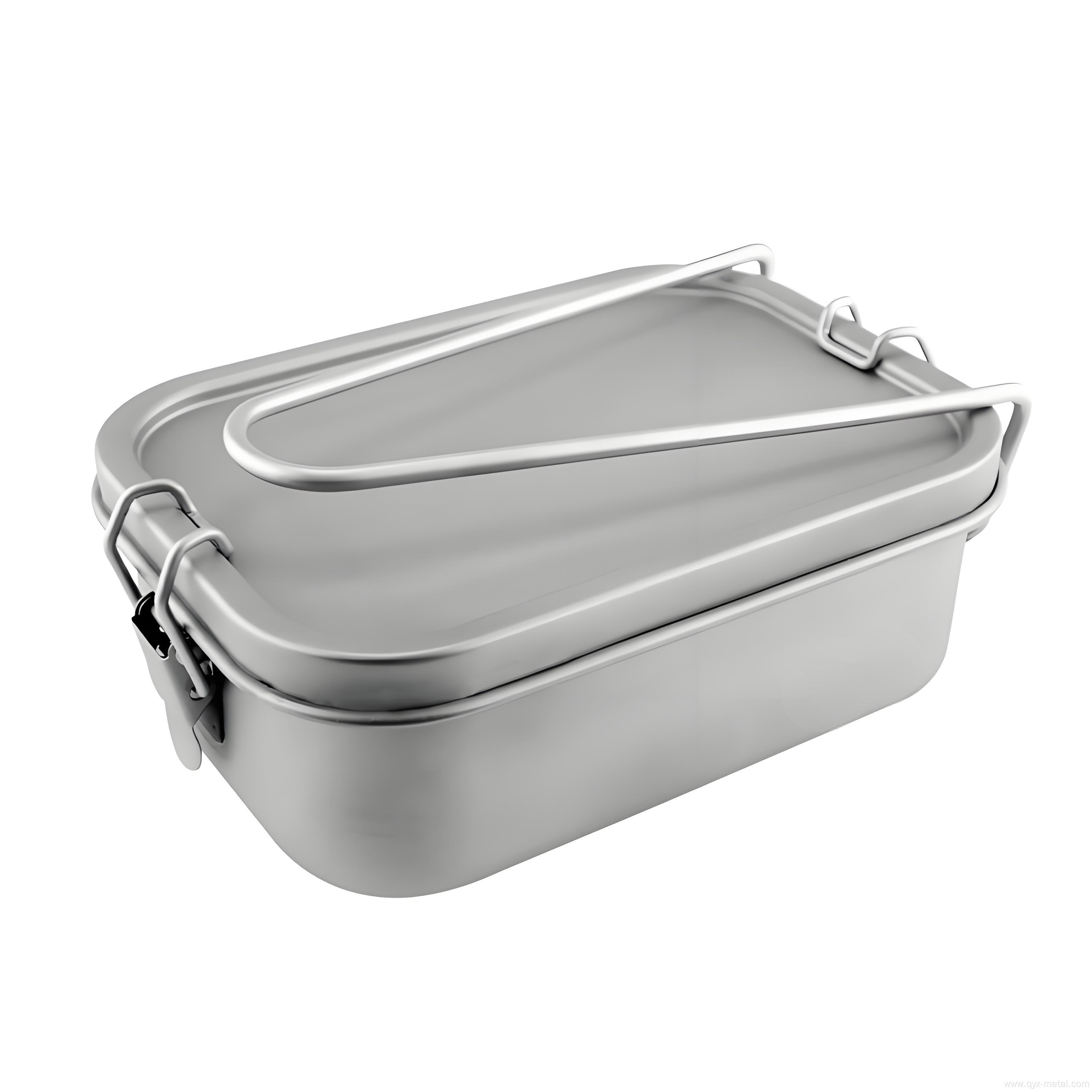 Outdoor Pure Titanium Portable Full Sandblasted Lunch box