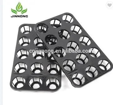 Wholesale 15 Hole White and Black Round Flower Pot Trays for Seedling Orchids