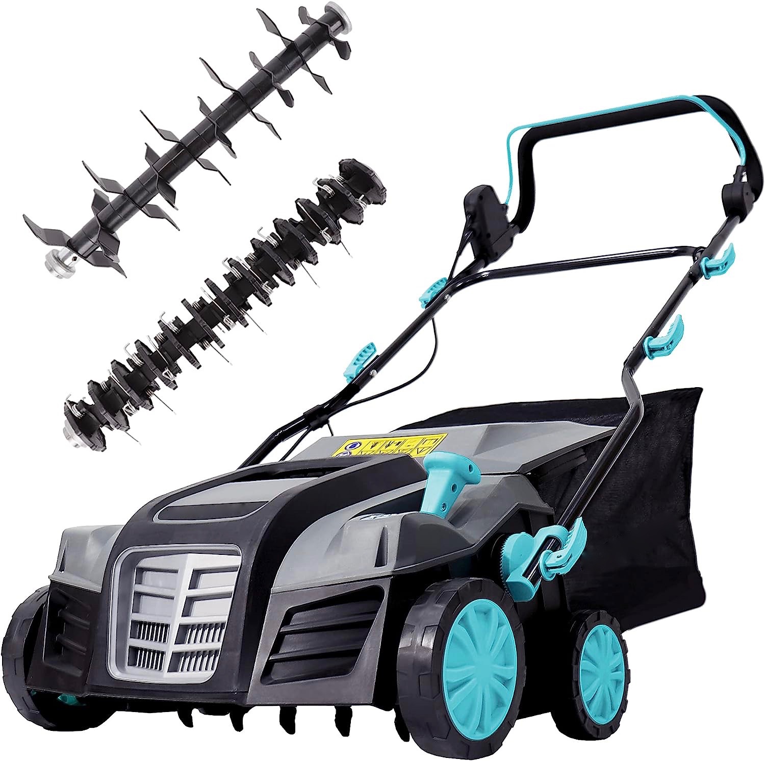 Electric Rakers 16-inch 15-amp Electric Dethatcher & Scarifier Lawn Aerator Rake, High ...