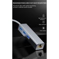 Type C tot RJ45 1000Mbps Hub Ethernet -adapter