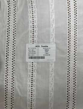 Breathable 100% Cotton Hollow-Carved Fabric for Comfortable Clothing