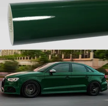 Super gloss forest green car wrap vinyl