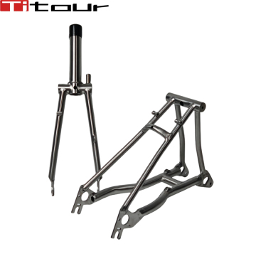 Titanium 100mm Front &amp; 130mm Fork Triangle Belakang