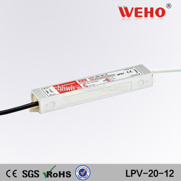 20w waterproof ip67 12v power supply 1.6a