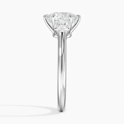 4ct D VVS1IGI Three Stone Lab Diamond Ring