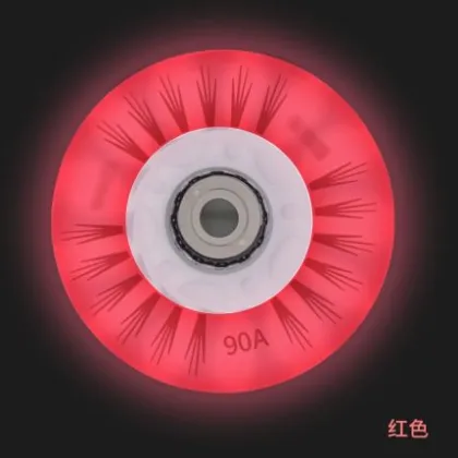 80mm 90A Inline Roller Skate Wheels 8/4pcs LED Sliding Skating Flashing Wheel Rollers Durable Luminous Rollerblade Replacement