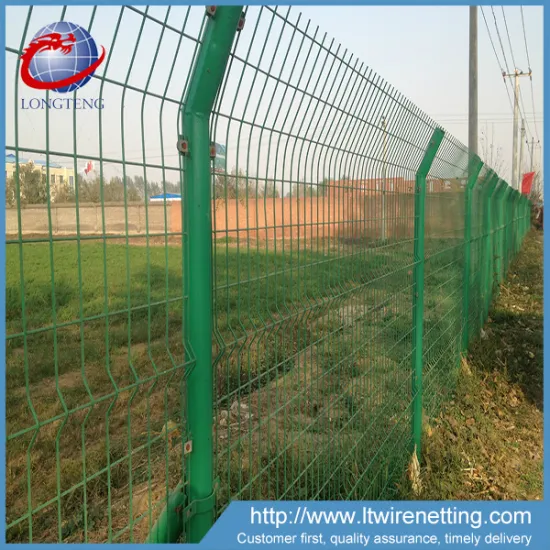 Cheap 60x120mm pvc coated double edge welded wire fence