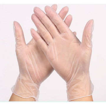 luvas descartáveis ​​material de vinil para proteção das mãos de uso único